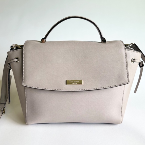 Kate Spade Grey Crossgrain Leather Handbag Shoulder Bag - Picture 2 of 15